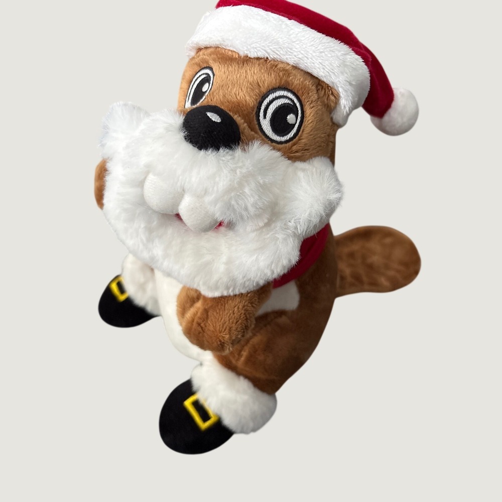 Buc-ee's Beaver Santa Plush Christmas Stuffed Animal Holiday Mascot collectible